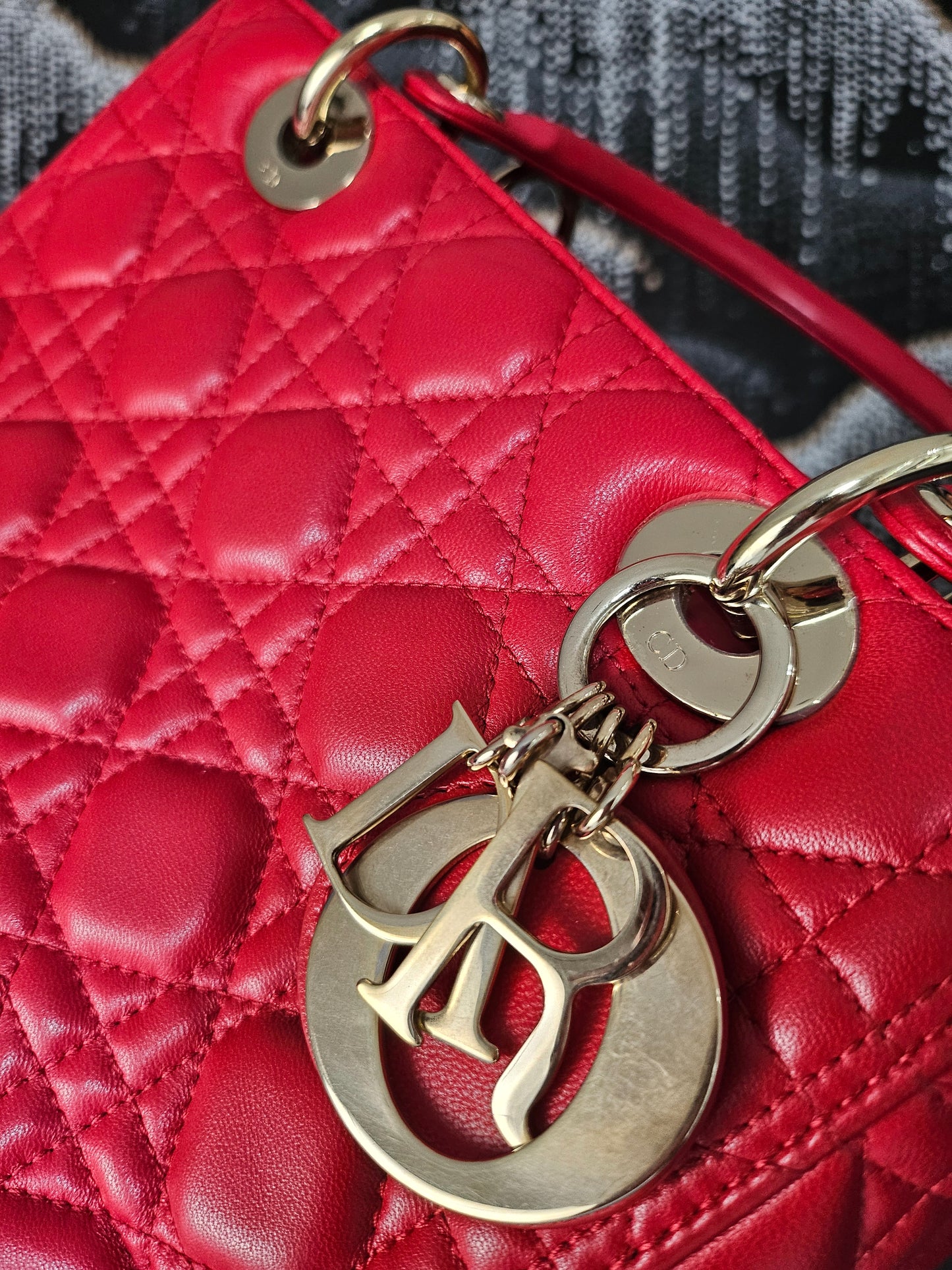 Christian Dior 2016 Medium Red Lady Dior