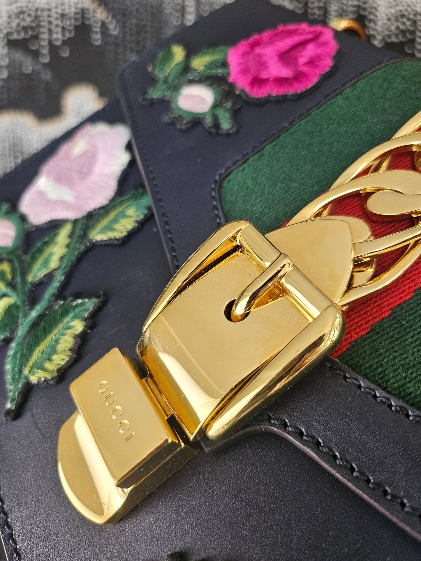 Gucci Embroidered Floral Sylvie Bag