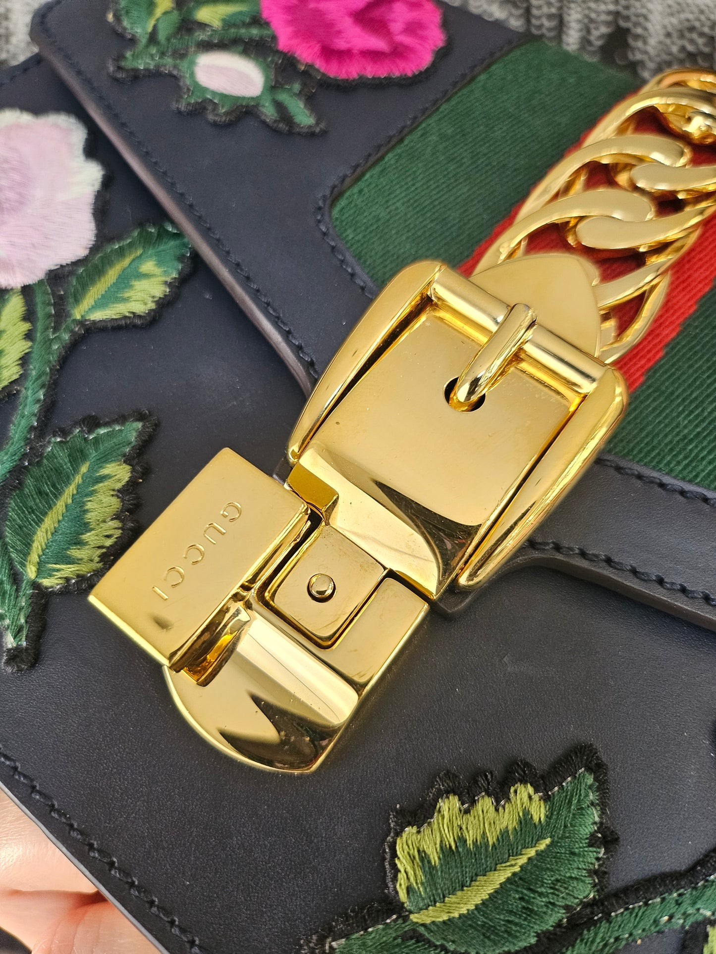 Gucci Embroidered Floral Sylvie Bag