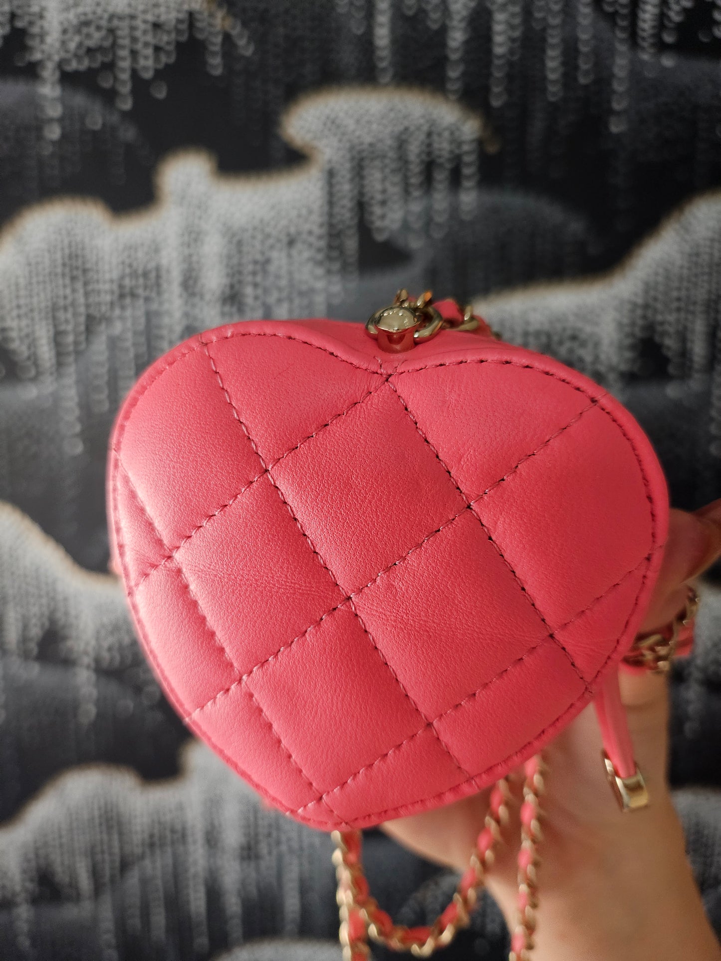 Chanel Series 32 (2022) Quilted Heart Pochette