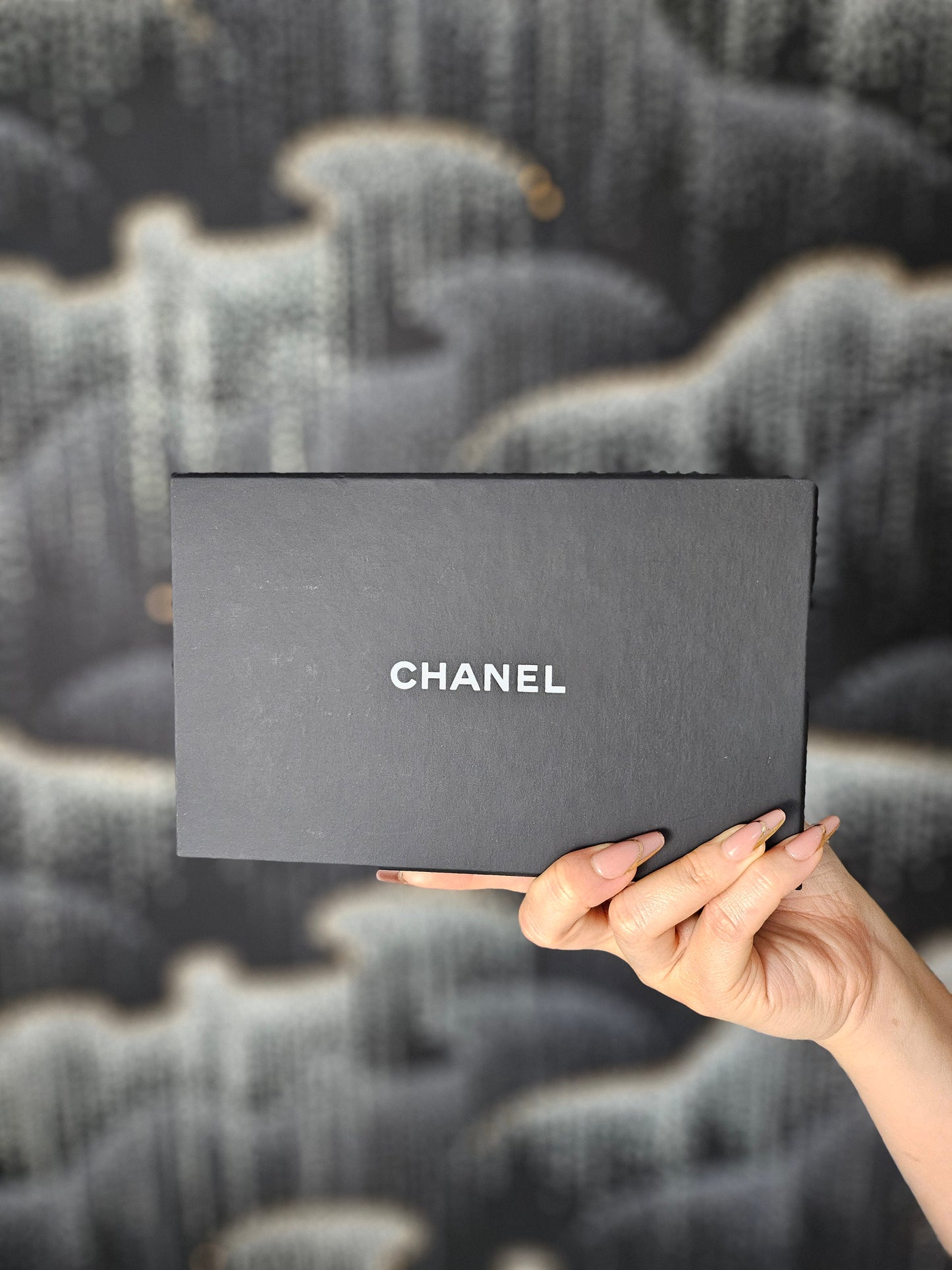 Chanel 2019 Black Lambskin Camellia Wallet/Coin Purse