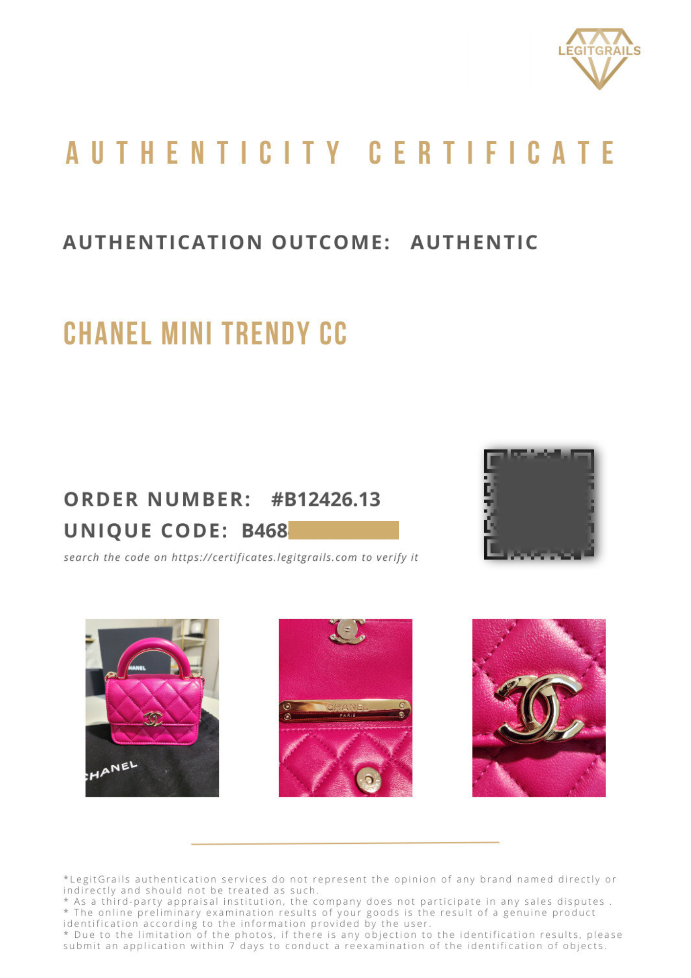 Chanel Fuchsia Mini Trendy CC